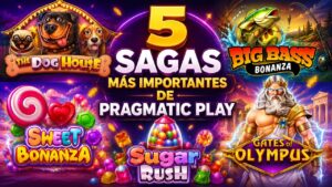 Las 5 sagas más grandes de Pragmatic Play: Dog House, Big Bass, Sweet Bonanza, Gates of Olympus y Sugar Rush en Casino Gran Madrid Online