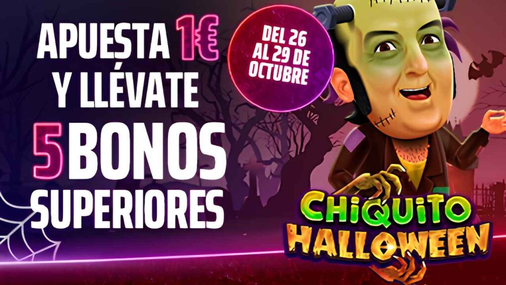 ¡Halloween de Casino! Consigue 5 Bonos Superiores Gratis Apostando Solo 1 €